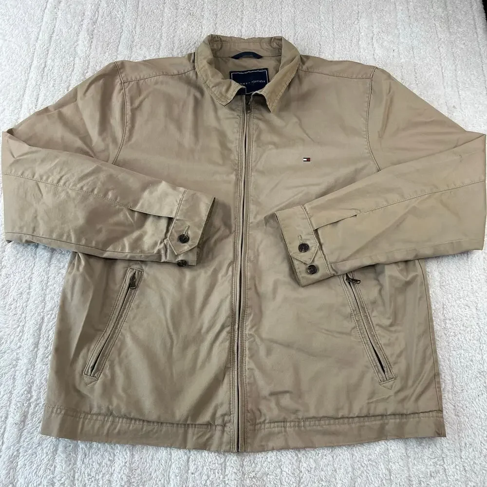 Tommy Hilfiger Harrington Bomber Jacket Beige Men's size Large